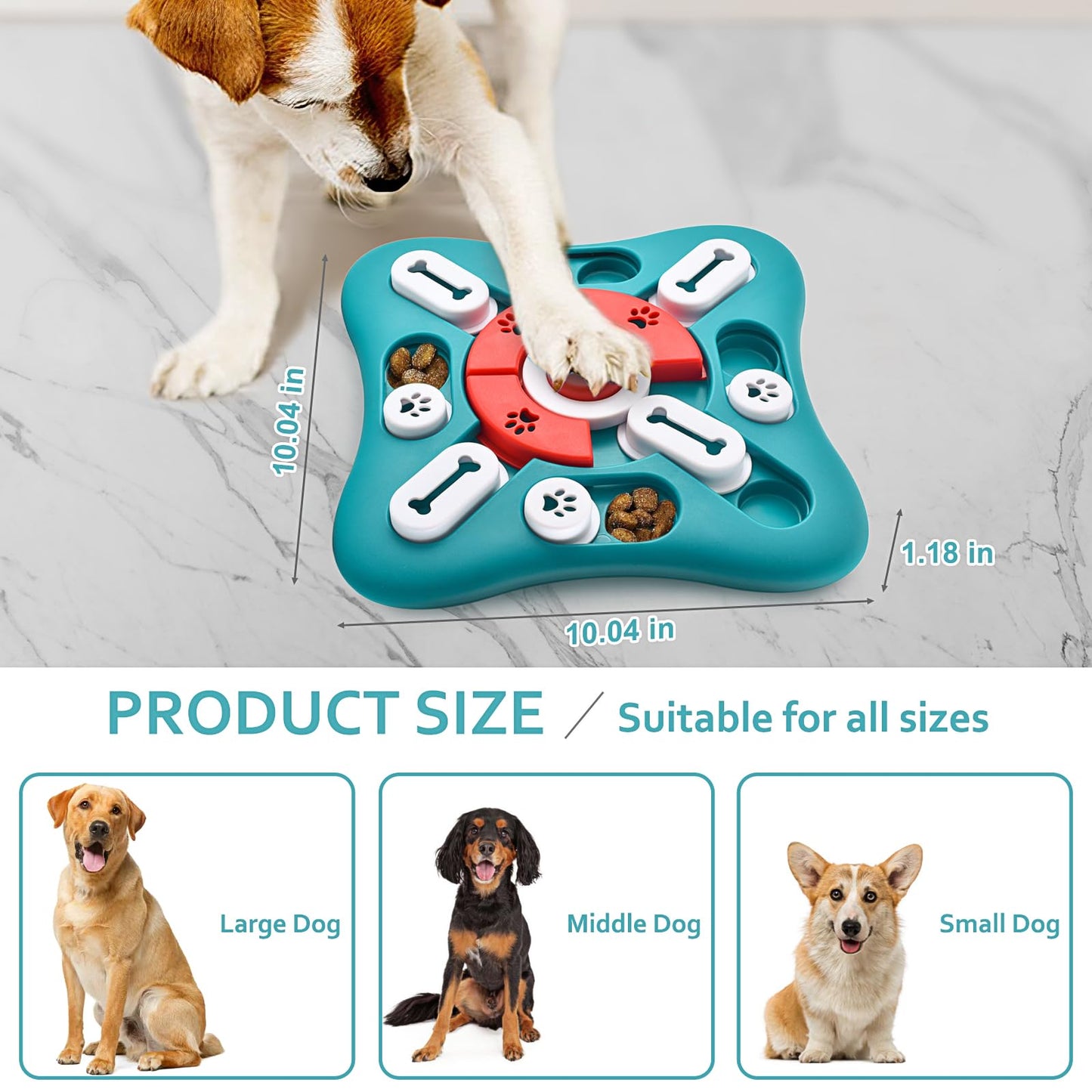 Dog Puzzle Toys, Treat Dispensing Dog Enrichment Toys for IQ Training and Brain Stimulation, Interactive Mentally Stimulating Toys as Gifts for Puppies, Cats, Dogs