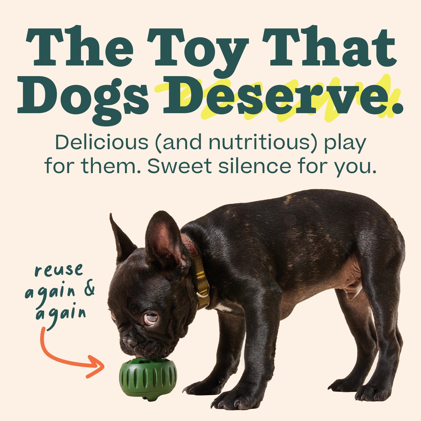 WOOF Pupsicle - Long-Lasting Interactive Dog Toy to Keep Your Pup Distracted - Safe for Dogs - Low-Mess Design - Dog Toys for Large Dogs 25-75 lbs